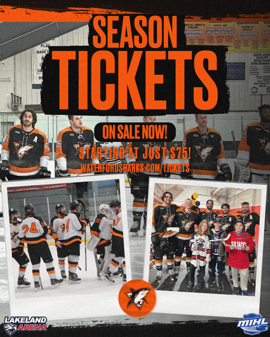 2024 - 2025 SEASON SHARKPASS - Get the whole family in to every Waterford Sharks game this season at an affordable price!